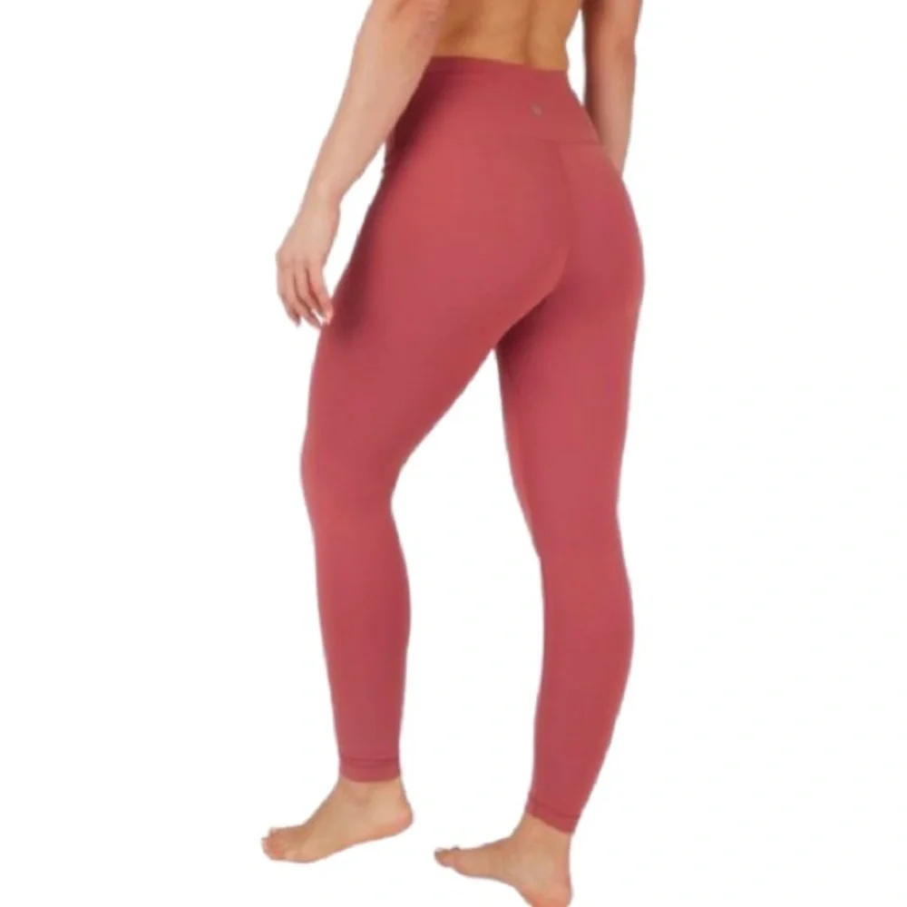 NWOT 90 Degree By Reflex Power Flex Tummy Control Leggings Marsala Size M - Picture 2 of 5